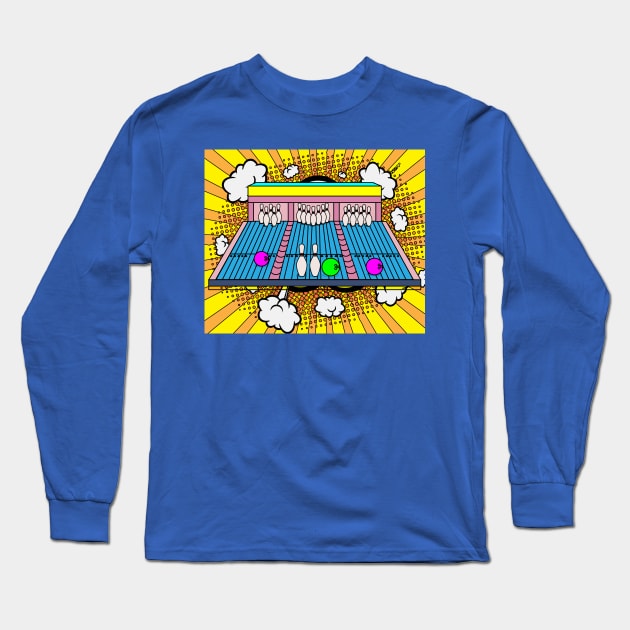 Funny Skittles Bowling Match Long Sleeve T-Shirt by flofin